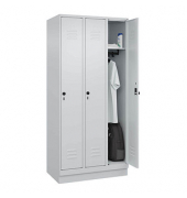 Spind Classic PLUS lichtgrau 080020-30 S10009, 3 Schließfächer 90,0 x 50,0 x 195,0 cm